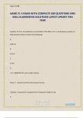 AAMC FL 4 EXAM WITH COMPLETE 300 QUESTIONS AND WELL ELABORATED SOLUTIONS LATEST UPDATE THIS YEAR 