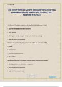 NAB EXAM WITH COMPLETE 300 QUESTIONS AND WELL ELABORATED SOLUTIONS LATEST UPDATED JUST RELEASED THIS YEAR