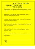 WGU ELO1 &lpar;SUBJECT-SPECIFIC PEDAGOGY&rpar; QUESTIONS AND ANSWERS 2025
