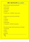 BSC 464 EXAM 1 QUESTIONS AND ANSWERS 2025