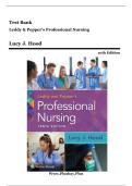 Test Bank For Leddy & Pepper&rsquo;s Professional Nursing&comma; 10th Edition by Lucy Hood&comma; All Chapters 1 - 22 LATEST