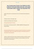 Hesi Fundamentals Practice Test EXAM ALL WITH COMPLETE 500 QUESTIONS AND WELL EXPLAINED SOLUTIONS LATEST UPDATE JUST RELEASED THIS YEAR