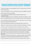 Private Investigator License Test Study Guide &ndash; Exam Questions and 100&percnt; Correct Answers &lpar;2025&sol;2026&rpar;