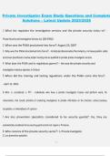 Private Investigator Exam &ndash; Study Questions and Complete Solutions &lpar;Latest Update 2025&sol;2026&rpar;