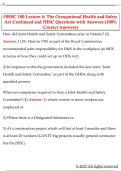 OHSC 100 Lecture 4&colon; The Occupational Health and Safety  Act Continued and JHSC Questions with Answers &lpar;100&percnt;  Correct Answers&rpar;