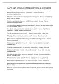 HAPS A&P II FINAL EXAM QUESTIONS & ANSWERS