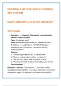 Essentials of Psychiatric Nursing 3rd Edition Test Bank &vert; Boyd & Luebbert &vert; NCLEX & HESI Mental Health Nursing Questions &plus; Rationales