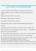 LSBPIE &ndash; Private Investigator Exam Study Guide Questions and Correct Answers &lpar;Latest Updated 2025&sol;2026&rpar;