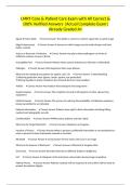 LMRT Core & Patient Care Exam with All Correct & 100&percnt; Verified Answers &vert;Actual Complete Exam&vert; Already Graded A&plus;