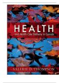 Health and Health Care Delivery in Canada &ndash; 2nd Edition &lpar;Valerie D&period; Thompson&rpar; &ndash; Complete Test Bank with Answers