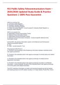 911 Public Safety Telecommunicator Exam Prep &vert; 2025&sol;2026 Study Guide & Practice Questions &vert; 100&percnt; Pass Guarantee