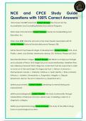 NCE and CPCE Study Guide  Questions with 100&percnt; Correct Answer