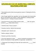 IUPUI BIOLOGY K101 DR&period; MARRS FINAL&vert; COMPLETE  SOLUTIONS LATEST 2025