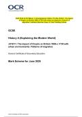 2025 OCR GCSE History A &lpar;Explaining the Modern World&rpar; J410&sol;11&colon; The impact  of Empire on Britain 1688-c&period;1730 with urban environments&colon; Patterns of  migration Combined Question Paper & Final Marking Scheme