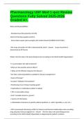 Pharmacology USF Mod 1 quiz Review Questions Fully Solved 2025-2026 Graded A&plus;&period;