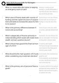 WGU  D076 Finance Skills for Managers WGU Exam Questions and Answers &lpar;Verified Answers&rpar; Most Recent exam COMPLETE &lpar;2025&rpar; &lpar;Latest Update 2025&rpar; UPDATE&excl;&excl;