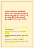 SHARP EKG Exam&vert; Brand New Expert Exam Questions with 100&percnt; Correct Clear Verified Answers&vert; All Graded A&plus;&vert;100&percnt; Guaranteed Success&vert;Latest Premium Update&period;