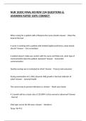 NUR 1020C FINAL REVIEW 234 QUESTIONS & ANSWERS RATED 100&percnt; CORRECT&period;