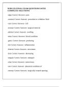NURS 231 FINAL EXAM QUESTIONS WITH COMPLETE SOLUTIONS
