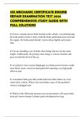 SOS MECHANIC CERTIFICATE ENGINE REPAIR EXAMINATION TEST 2026 COMPREHENSIVE STUDY GUIDE WITH FULL SOLUTIONS