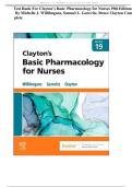 Test Bank For Clayton&rsquo;s Basic Pharmacology for Nurses&lbrace;19th Edition&rcub; By Michelle J&period; Willihnganz&comma; Samuel L&period; Gurevitz&comma; Bruce Clayton&vert; All Chapters &lpar;1-48&rpar; Covered &vert; Correct Answers with Rationals &vert; Updated
