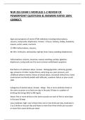 NUR 355 EXAM 1 MODULES 1-2 REVIEW OF POWERPOINT QUESTIONS & ANSWERS RATED 100&percnt; CORRECT&period;