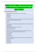 Midterm Exam&colon; NR602 &ndash; Primary Care of the  Childbearing and Childrearing Family &vert; 100  Q&A &vert; Verified 