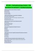 NR 283 &ndash; Pathophysiology Guide &vert; 100  Questions & Answers &vert; Verified Solutions