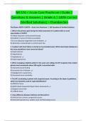 NR 574 &ndash; Acute Care Practicum I Guide &vert;  Questions & Answers &vert; Grade A &vert; 100&percnt; Correct  &lpar;Verified Solutions&rpar; &ndash; Chamberlain 