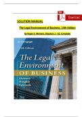 SOLUTION MANUAL The Legal Environment of Business&comma; 14th Edition by Roger E&period; Meiners&comma; Verified Chapters 1 - 22&comma; Complete