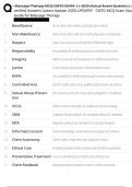 Massage Therapy MCQ CMTO EXAM &vert;&vert; 2025 &lpar;Actual Exam&rpar; Questions witverified Answers &lpar;Latest Update 2025&rpar; UPDATE&excl;&excl; CMTO MCQ Exam Study Guide for Massage Therapy