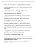CRST 290 FINAL EXAM QUESTIONS & ANSWERS
