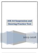 ASE A4 Suspension and Steering Practice Test