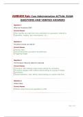 AMB400 Epic Care Administration ACTUAL EXAM QUESTIONS AND VERIFIED ANSWERS&period;