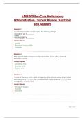 AMB400 EpicCare Ambulatory Administration Chapter Review Questions and Answers