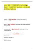 nurse 3280 &sol; NURS 3280 Pathophysiology Exam 3 &vert; NCLEX-Style Questions & Answers &vert; 2025 Nursing Review