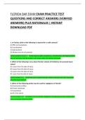 FLORIDA BAR EXAM EXAM PRACTICE TEST QUESTIONS AND CORRECT ANSWERS