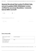 General Structural Pest control 7a EXAM fully solved & updated 2025-2026&lpar;latest version verified for accuracy&rpar; &lpar;Questions &plus; Answers&rpar; Solved 100&percnt; Correct&excl;&excl;