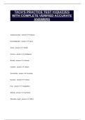 TACH-S PRACTICE TEST -1QUIZZES WITH COMPLETE VERIFIED ACCURATE ANSWERS&period;
