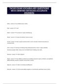 TACHS EXAM VOCABULARY QUESTIONS WITH VERIFIED DETAILED ACCURATE ANSWERS&period;