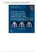 Test Bank for Guyton and Hall Medical Physiology 15th Edition&nbsp;by John E&period; Hall and Michael E&period; Hall Complete All 85 Chapters&excl; ALREADY RATED A&plus; 100&percnt; CORRECT ANSWERS