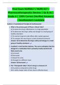 Final Exam NURS617 &sol; NURS 617 &ndash;  Pharmacotherapeutics Review &vert; Qs & As &vert;  Grade A &vert; 100&percnt; Correct &lpar;Verified Answers&rpar; &ndash; Southeastern Louisiana 