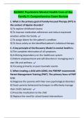NU665C Psychiatric Mental Health Care of the  Family II&colon; Comprehensive Exam Review 