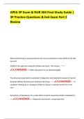 APEA 3P Exam & NUR 504 Final Study Guide &vert; 3P Practice Questions & Exit Exam Part 2 Review