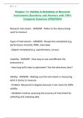 Chapter 11 Validity & Reliability of Research Instruments Questions and Answers with 100&percnt; complete Solutions UPDATED&excl;&excl;&excl;