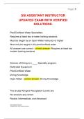 SSI Assistant Instructor Updated Exam with Verified Solutions