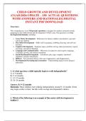 Child Growth and Development &lpar;CGAD&rpar; 2026 Update &ndash; 150 Actual Questions With Answers and Rationales &vert; Digital Instant PDF Downloa