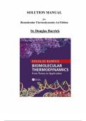 Biomolecular Thermodynamics&colon; From Theory to Application&comma; 1st Edition &ndash; Douglas Barrick &ndash; Complete Solutions Manual for Chapters 1&ndash;14