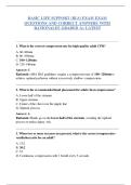 BASIC LIFE SUPPORT &lpar;BLS&rpar; EXAM EXAM  QUESTIONS AND CORRECT ANSWERS WITH  RATIONALES GRADED A&plus; LATEST