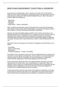 BSW EXAM ASSESSMENT QUESTIONS & ANSWERS